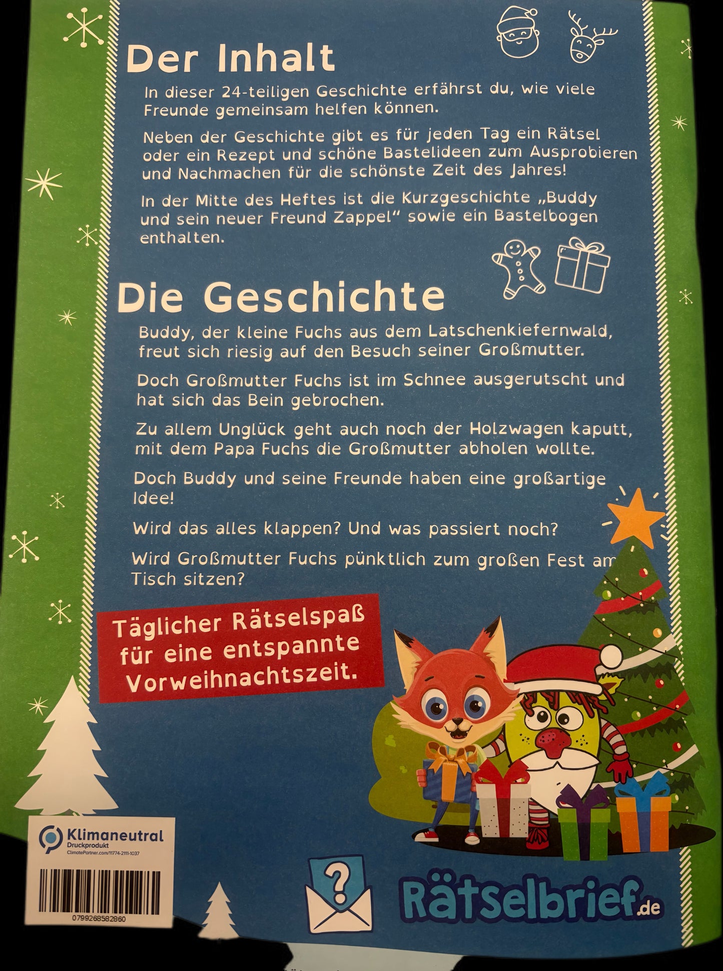 Weihnachtsgeschichte / Rätsel- und Bastelspaß